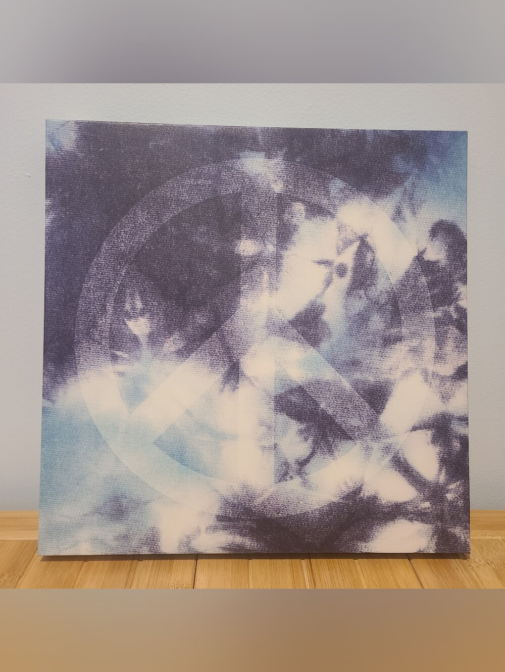 Peace Sign Canvas Blue Navy White Decorative Accent